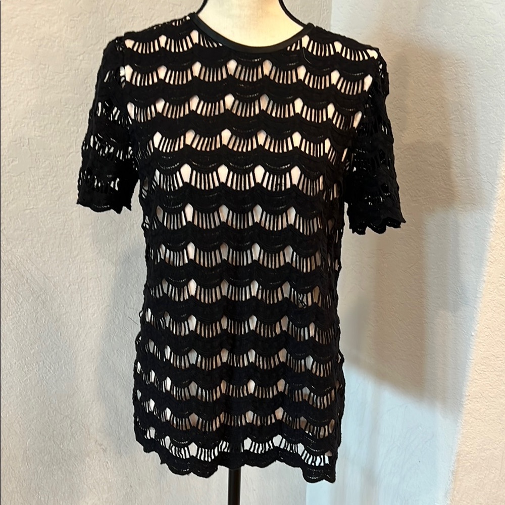 Kate Spade Black Sophisticated Fitted Blouse